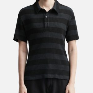 Ribbed Polo Top