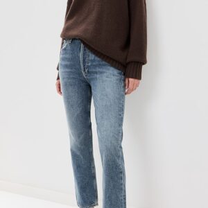 Riley High Rise Straight Crop Jeans