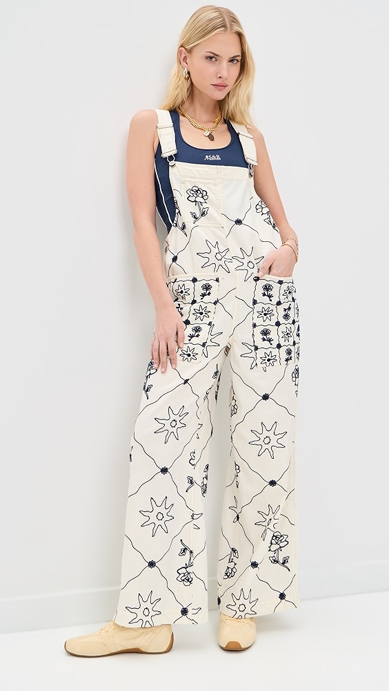 Free People Rising Sun Overalls