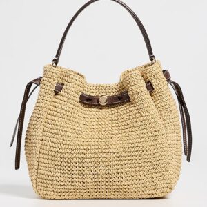 Tory Burch Romy Straw Bucket Bag