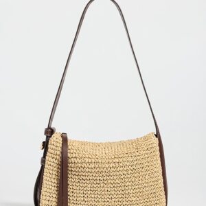 Tory Burch Romy Straw Small Shoulder Bag