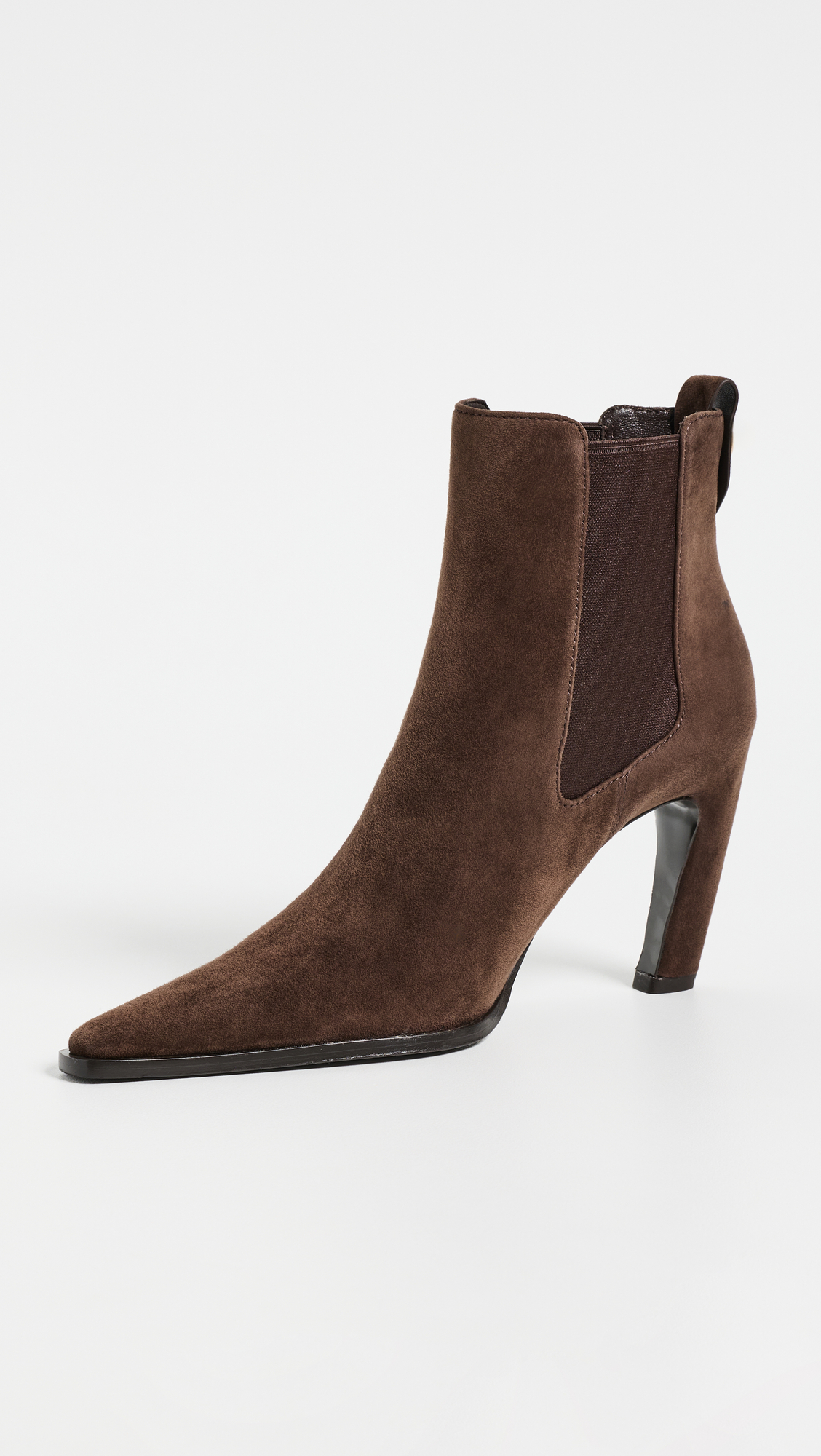 Tory Burch Romy Suede Chelsea Heel Boots 85mm