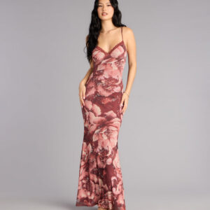 Windsor Rosé Nights Floral Halter Maxi Dress Rosé Nights Floral Halter Maxi Dress