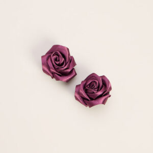 Windsor Rose Revival Satin Floral Statement Stud Earrings Rose Revival Satin Floral Statement Stud Earrings
