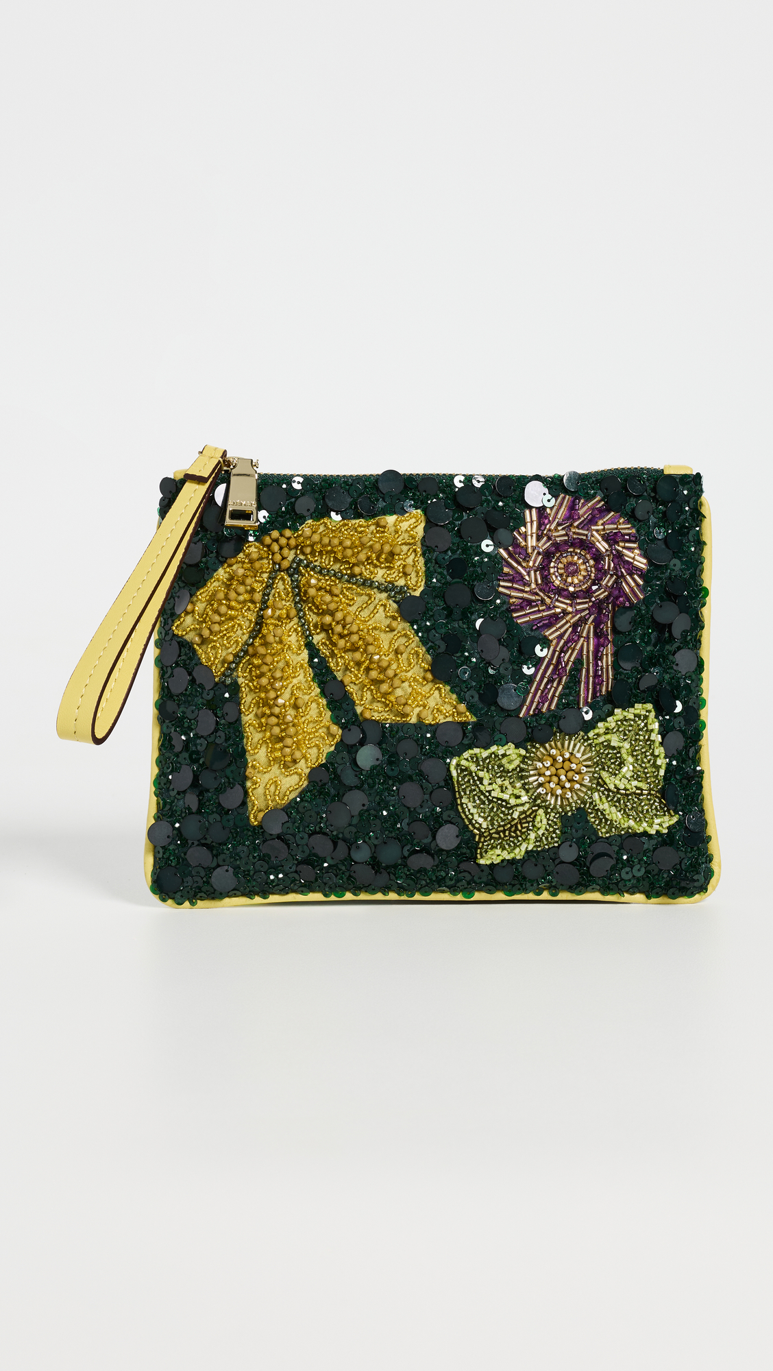 ALÉMAIS Rosette Beaded Clutch
