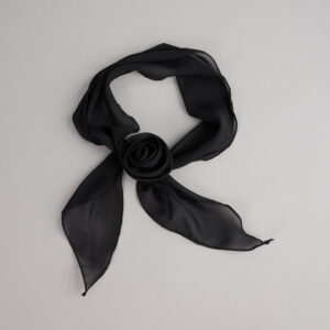 Windsor Rosette Charm Chiffon Skinny Scarf Rosette Charm Chiffon Skinny Scarf