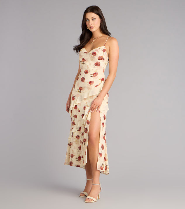 Windsor Rosewater Romance Chiffon Midi Dress