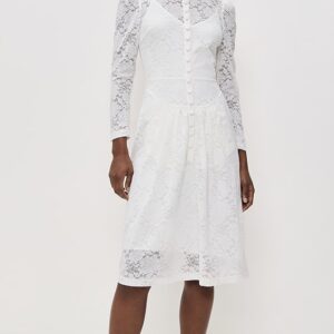 SHUSHU/TONG Round Neck Fitted Dress