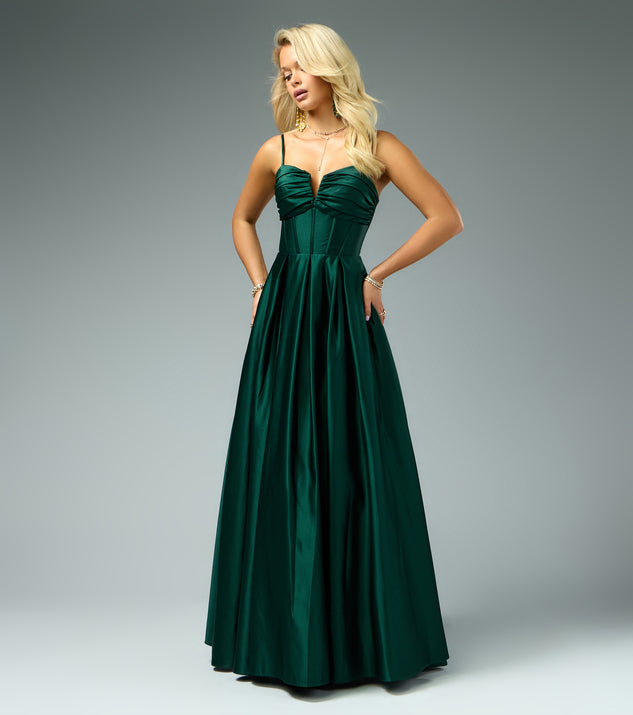 Windsor Roxanne Satin A-Line Ball Gown