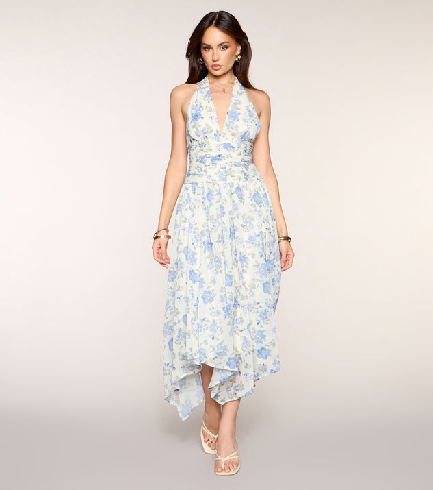 Windsor RSVP Pretty Floral Chiffon Maxi Dress
