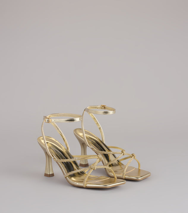Windsor RSVP Ready Rhinestone Knot Strappy Heels