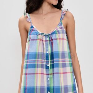 Ruffle Plaid Dress