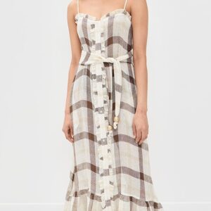 Ruffle Slip Dress Maxi