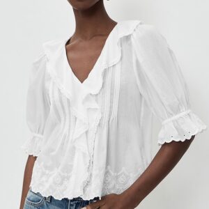 Madewell Ruffled Puff Sleeve Top