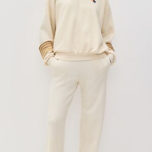 Rugby Stitch Wide Leg Pocket Sweatpants