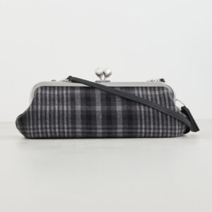 Runway Plaid Kisslock Frame Shoulder Bag