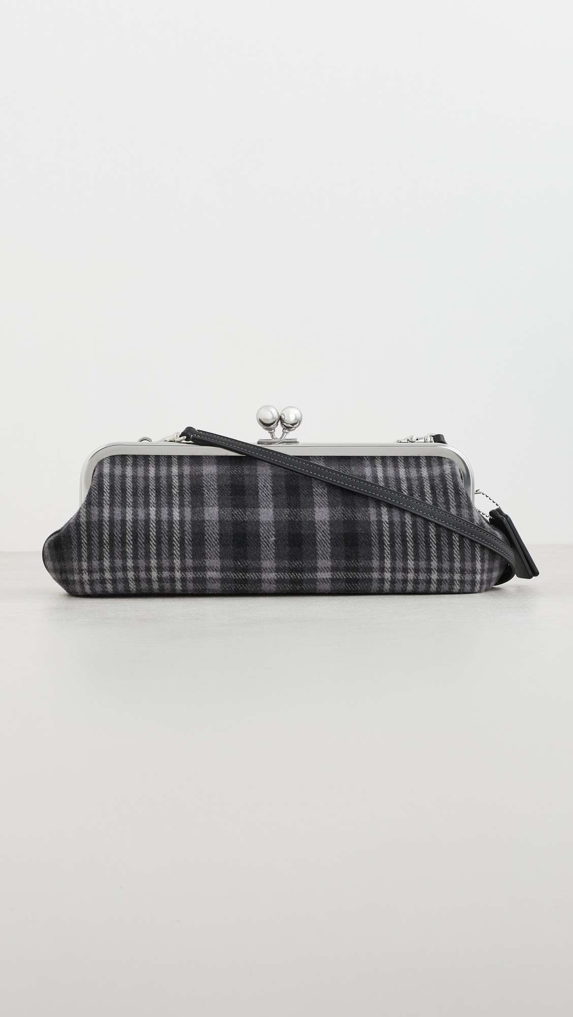 Coach Runway Plaid Kisslock Frame Shoulder Bag