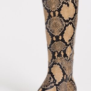 AEYDE Sabrina Snake Print Calf Leather Boots