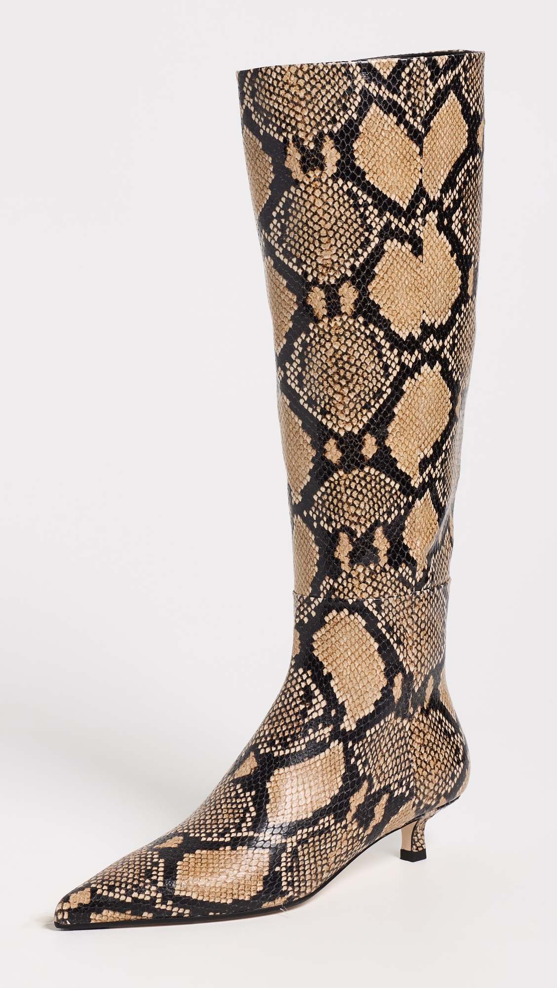 AEYDE Sabrina Snake Print Calf Leather Boots