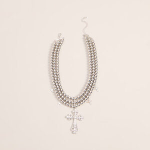 Sacred Shine Cross Beaded Necklace