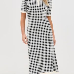 Sea Saige Gingham Knit Midi Dress Saige Gingham Knit Midi Dress