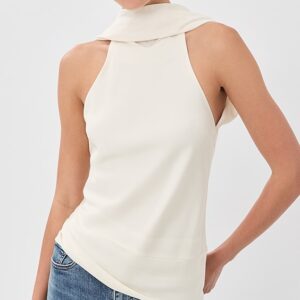 SIMKHAI Samira Satin Cape Top