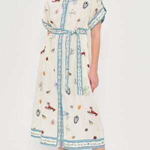 ALÉMAIS Sandy Embroidered Shirtdress