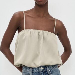 Satin Bubble String Top