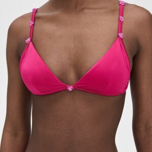 Good American Satin Perfect Fit Bikini Top