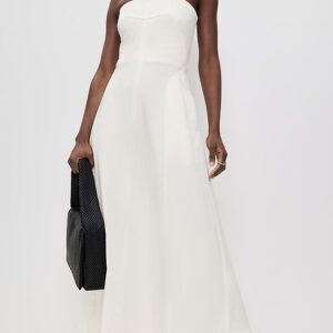 Sculpted Cotton Strapless Dress