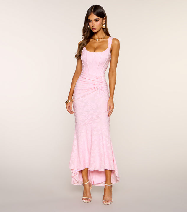 Windsor Sculpted Grace Jacquard Midi Dress