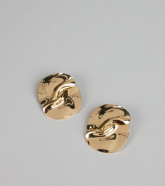 Windsor Sculpted Swirl Statement Earrings