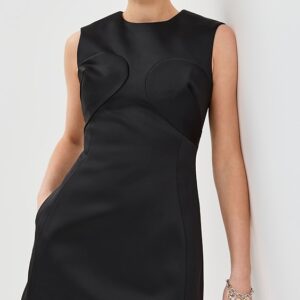 Seamed Up Satin Dress