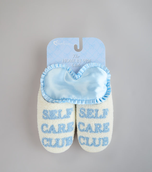 Windsor Self Care Club Sleep Mask And Slippers Set