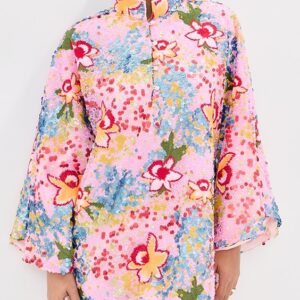 La Vie Style House Sequin Mini Caftan Sequin Mini Caftan