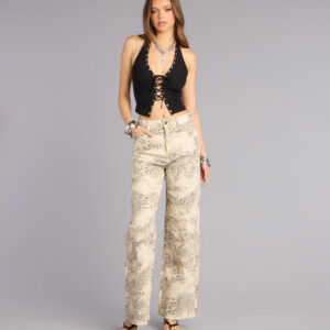 Windsor Serving Cool Leopard Print Wide-Leg Jeans Serving Cool Leopard Print Wide-Leg Jeans