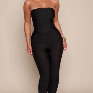 Shape Black Bandage Capri Trousers Co-ord