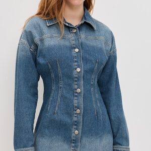 Good American Shaped Denim Dress Shaped Denim Dress