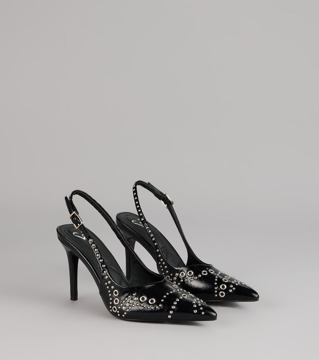 Windsor Sharp Plans Only Grommet Slingback Heels