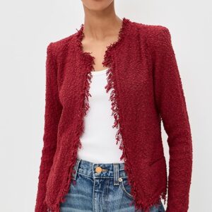 Shavani Fringe Hem Tweed Jacket