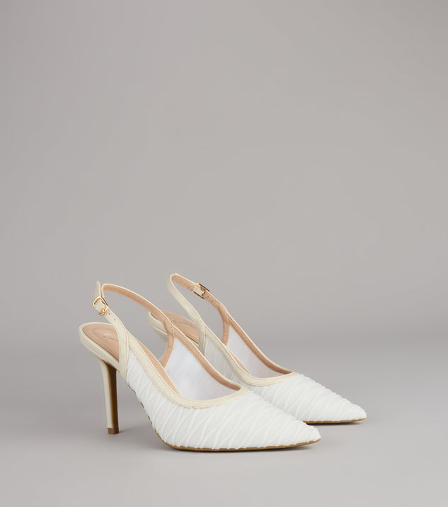 Windsor Sheer Chic Tulle Sling-Back Pumps