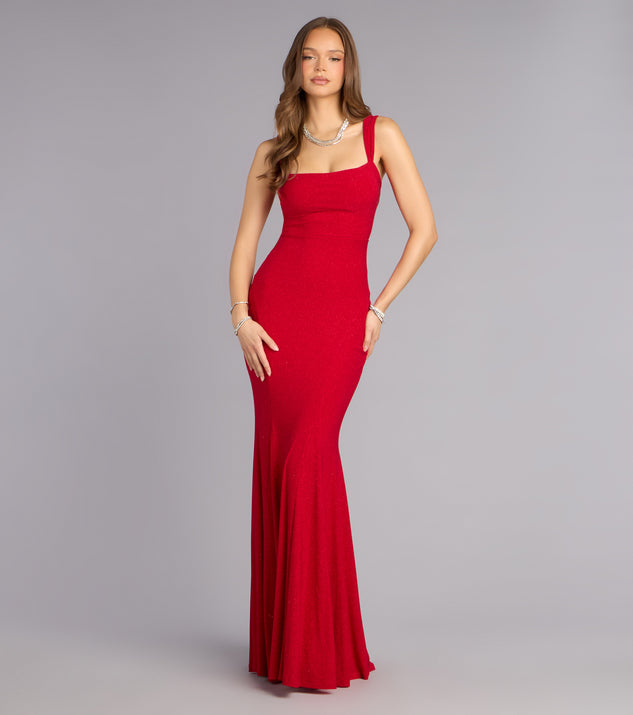 Windsor Sheila Glitter Lace-Up Formal Dress