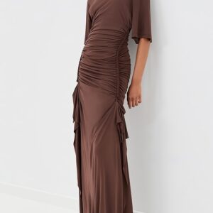 Christopher Esber Shibari Jersey Ruched Tee Dress Shibari Jersey Ruched Tee Dress