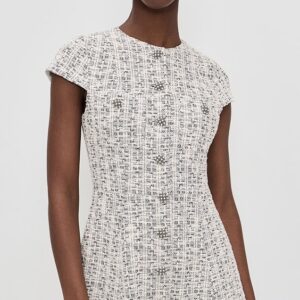 alice + olivia Shiloh Button Front Mini Dress