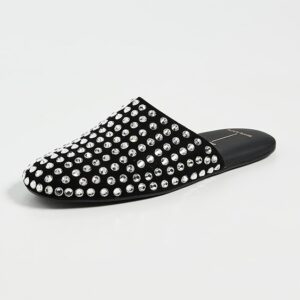 Black Suede Studio Shiloh Slide Mules