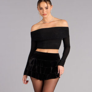 Windsor Shimmer Ease Off-The-Shoulder Top Shimmer Ease Off-The-Shoulder Top