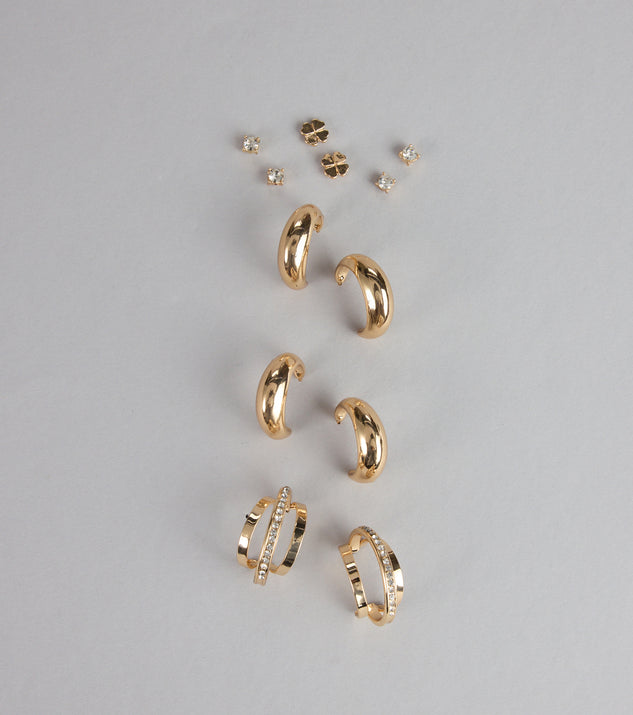 Windsor Shimmer Stack Mixed Earring Pack