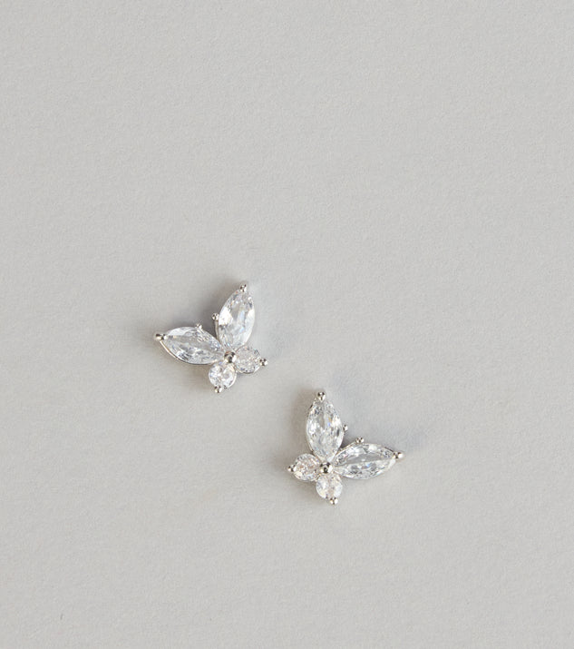 Windsor Shine On Butterfly Stud Earrings