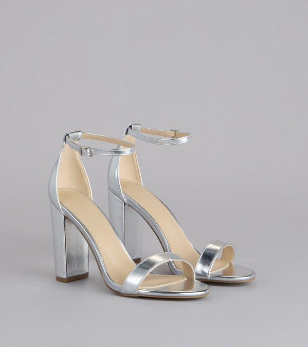 Windsor Shine On Cue Metallic Block Heels