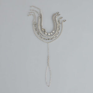 Shine On Repeat Rhinestone Hand Chain Bracelet Set